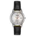 Citizen Ladies' Eco-Drive With Black Leather Strap